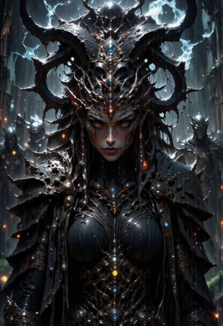 UHD 32k epic dark fantasy movie still, photograph, group of Elven assassins stealthily approaching in woods, highly detailed cinematic scene, focus on beautiful female Elven assasin leading, other elves in the distance, forest background, cinematic realism, high action pose, perfect pupils, insanely detailed faces, correct digits, realistic skin, intricately detailed, dimly lit, hair backlight, ear backlight, volumetric lighting, perfect eyes, perfect pupils, expressive eyes, texture, Cinematic style, Beauty, Realism, Photorealism, Chiaroscuro, High quality, mythp0rt