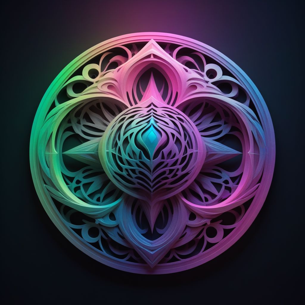artlg, logo of a colorful illustration, 4k, uhd   masterpiece, Artpprct, in the style of papercutting, mossbeast, spellcaster, druid, spirit wind air elemental Motion photography, hyperrealism, Minimal, modern, logo, vantablack, pearl, neon pink, neon green, ink, charcoal, watercolor, geometric abstract, illusionism, futurism, artistic, spiritual, irridescent, harmonious, masTerpiece, transcendent, CELL SHADED, UNREAL ENGINE 5, VOLUMETRIC LIGHTING