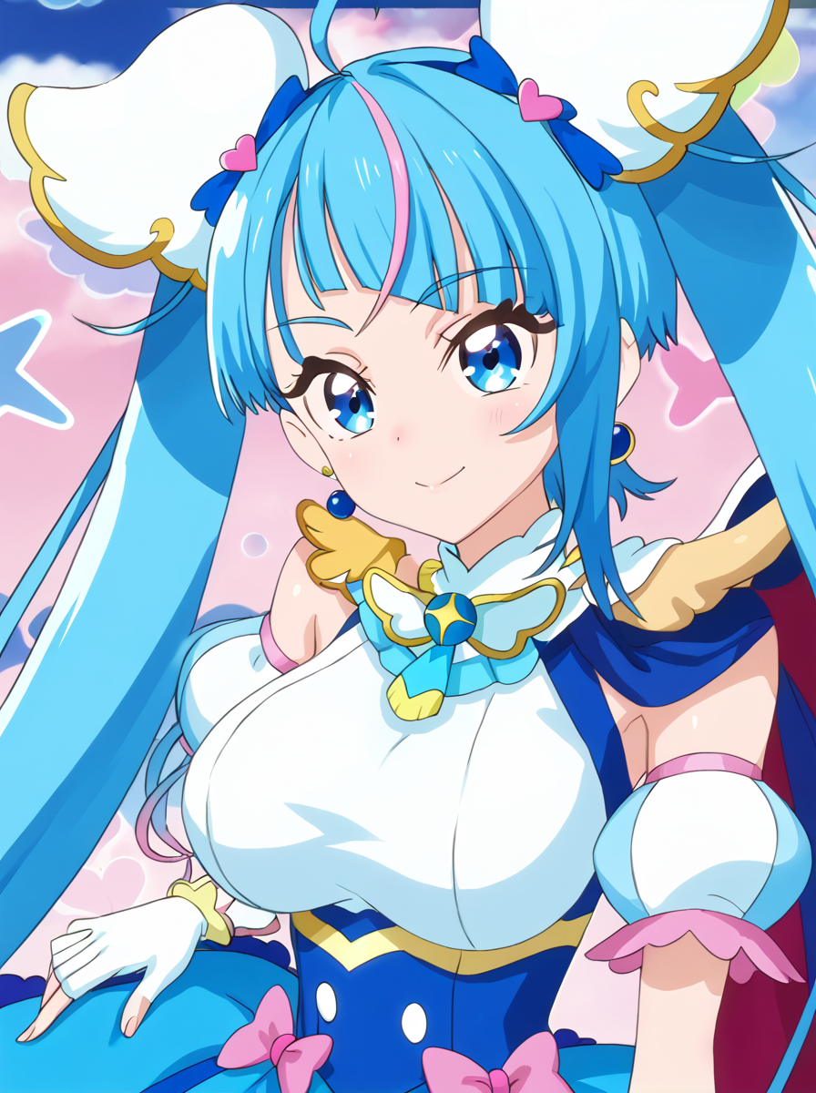 detailed background, shiny skin, posing, rating safe, 
<lora:curesky.pony:1.0>,
curesky, 
large breasts,