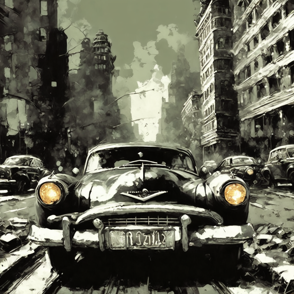 artmix05 car in big city  <lora:artmix05:1>