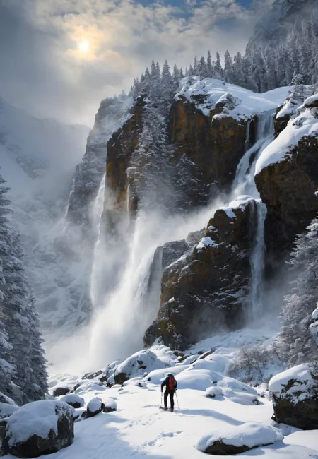 reality-shot,realism,realistic photography,famous artwork by (boris vallejo:1.2) and (gustave courbet:1.1),(dramatic scene:1.3),(fractal art:0.3),fantasy style,dynamic angle,this mysterious abomination,the lively snowmurgle,with its form ever twisting and contorting in unnatural ways,stalks the dense (fog-shrouded jungles:1.2) of planet xinderdousen tertius in the cover of its gigantic primordial flora and eerie psorbified orbshnodder,ultra sharp,intricate details