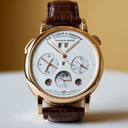 <lora:W4tch35_05XL-final:1>,an advertising photograph of a beautiful (W4tch35:1.2) as a (lange & sohne:1.3) watch,on a watch stand,with detailed movement,medium shot,tilt shift,bokhe,8k wallpaper,masterpiece,photorealistic,HDR UHD,high contrast,hyper realistic,volumetric lighting,
