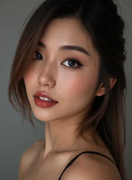 CerysMixer, ultra high definition and ultra realistic photo of a gorgeous young woman modeling. Incredibly detailed zoomed in professional photo of her face.
