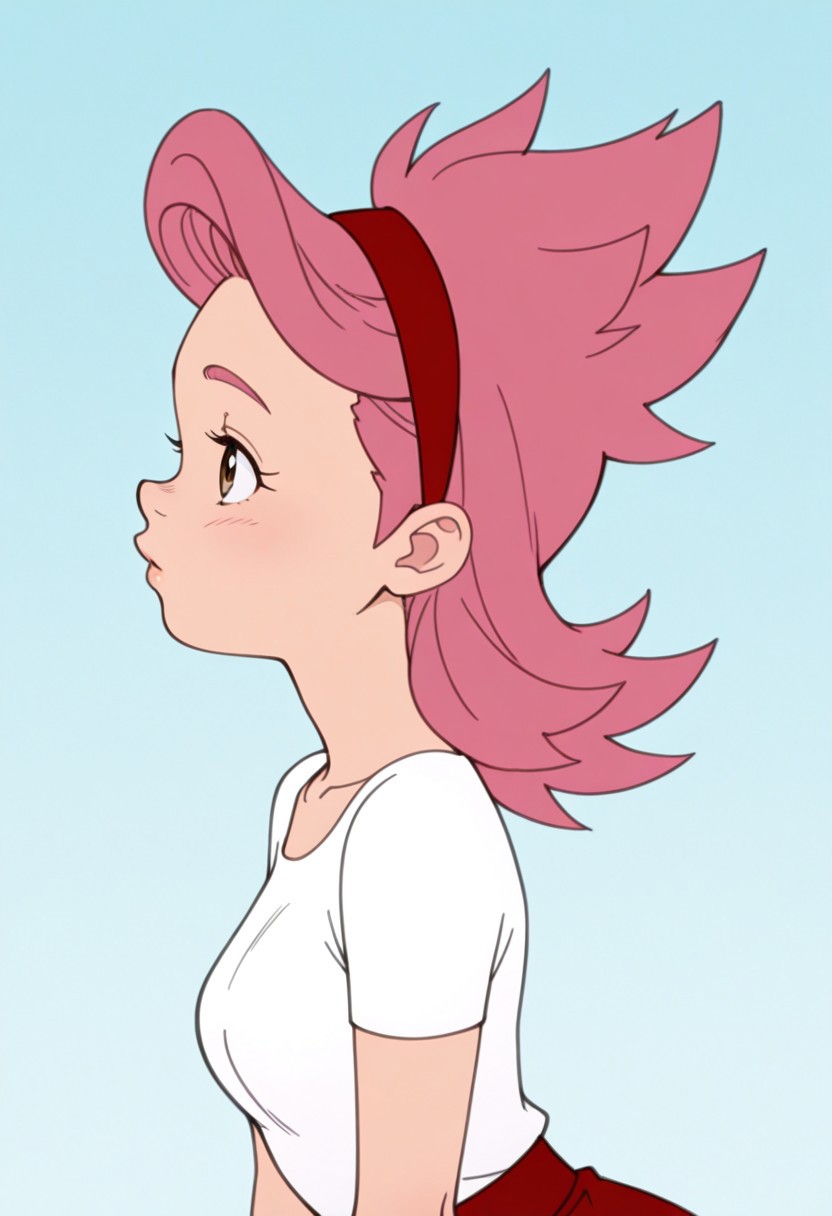 spikyhair, spiked hair, solo, Myopia Minton, side view