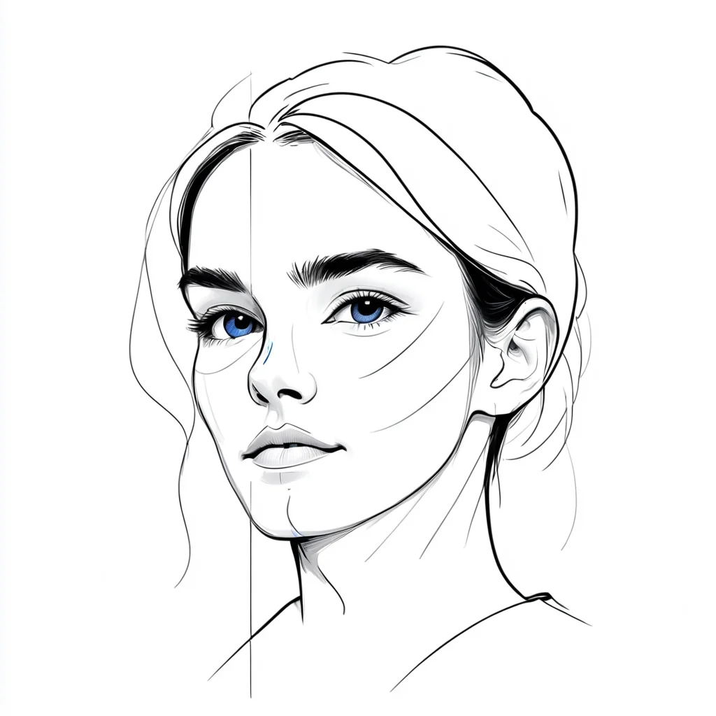 <lora:Minimalist_Line_Art:1>, ArsMJStyle, Minimalist Line Art, Spot Colors, One-line face, continuous stroke, simple portrait, black on white, minimalist, clean design, facial features, elegant simplicity