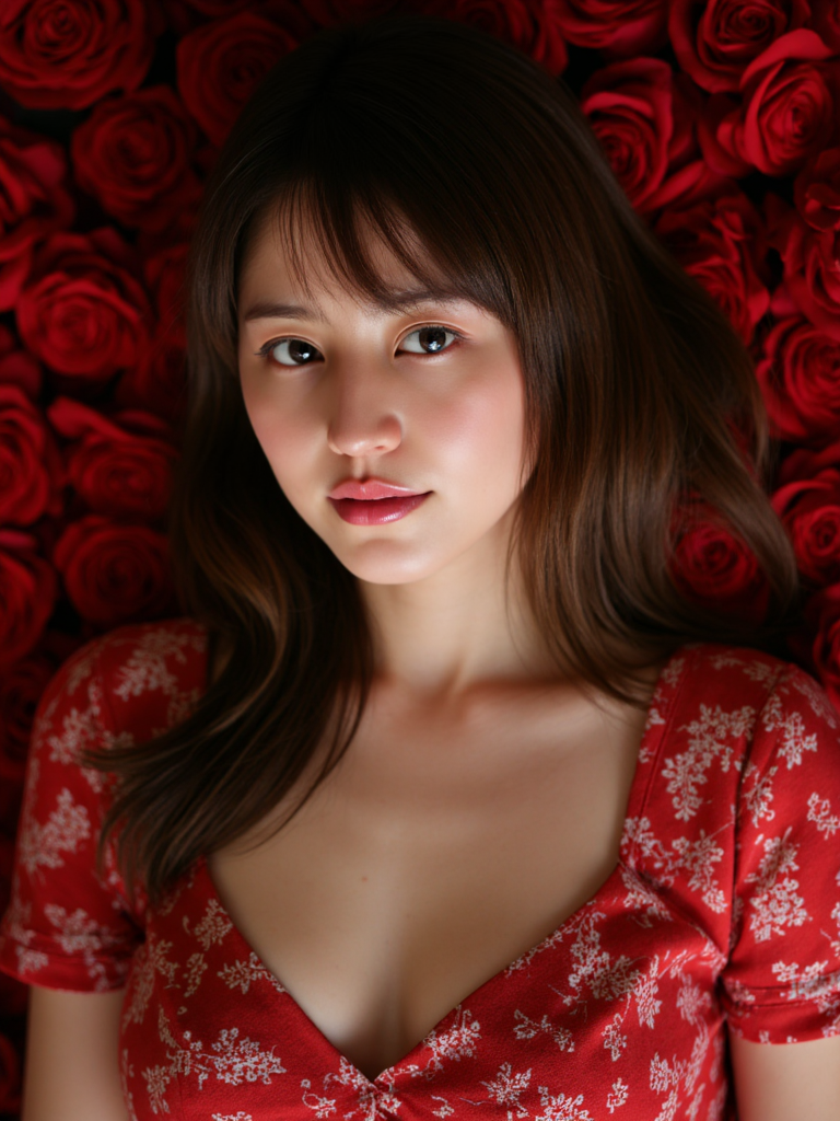 There are wonderful studio lights and various reflections,
18yo beautiful cute girl with blushing and female orgasm.skin naturally showing the texture of blood vessels and detailed pale skin,
--,
<lora:Masami_Nagasawa_f1:1>,she is Masami Nagasawa, A masterpiece full body photography âa breathtalking beautiful woman in a beautiful dress is lying in a sea of rosesâ,long hair,pale,skin,red lips,red roses,beautiful face,cute eyes,romance,love,award winning,,