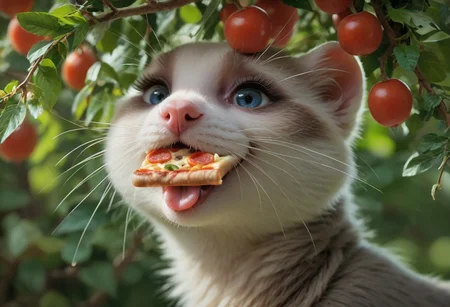score_9, score_8_up, score_7_up, score_6_up, score_5_up, score_4_up, fur, animal weasel, g5, rich colors, front view, detailed background, detailed, 8k quality, side view, beautiful, teasing, freely actions, small, sausage tree, flying pizza like a marten, pizza, weasel, ferret,