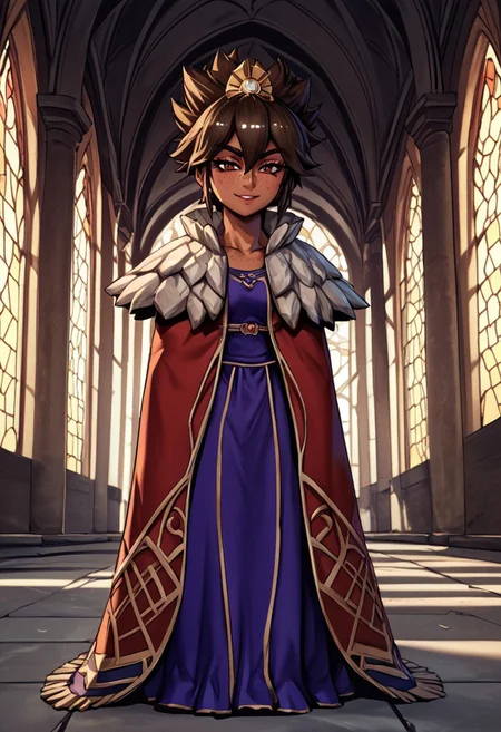 score_9, score_8_up, score_7_up, score_6_up, score_5_up, score_4_up, score_9, score_8_up, score_7_up, detailed, intricate details, chromatic aberration, veins source_anime, , (best quality) , (highly detailed) ,((masterpiece)), ((best quality)), (ultra-detailed), ((extremely detailed)), (high resolution), 4K, (8K), best quality, (beautiful), (dynamic lighting), (super detailed skin), sharp focus, (1_girl, solo focus), score_9,score_8_up,score_7_up,anime coloring, big eyes BREAK source_anime,anime, TaliyahLoLXL, dark skin, tanned skin, Dark skin female, dark skined, freckles, brown eyes, brown hair, short hair, sidelocks, hair between eyes, hair ornament, spiked hair, medium breasts, stone capelet, cape, red jacket, purple dress, solo, , skirt lift. lifted by self,, evil smile, teasing, half-closed eyes, smug, mesugaki, indoors, palace, FUll body, <lora:TaliyahLoLXL:0.9>
phantom_ix_row_style, masterpiece, best quality, <lora:PhantomIxRowStyle:0.9>,