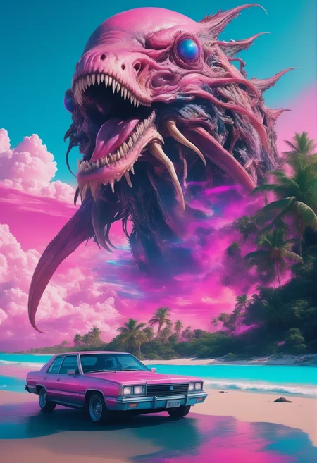 <lora:fish_daiton:1> cinematic daiton, <lora:vaporwave_xl-off:1> vaporwave style