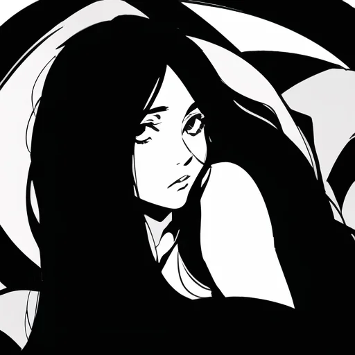 ((masterpiece)),(best quality), absurdres,sadako_yamamura,<lora:Sadakobest:0.8>, <lora:persona5stylebw_v10:0.9>,1girl, solo, portrait, upperbody,