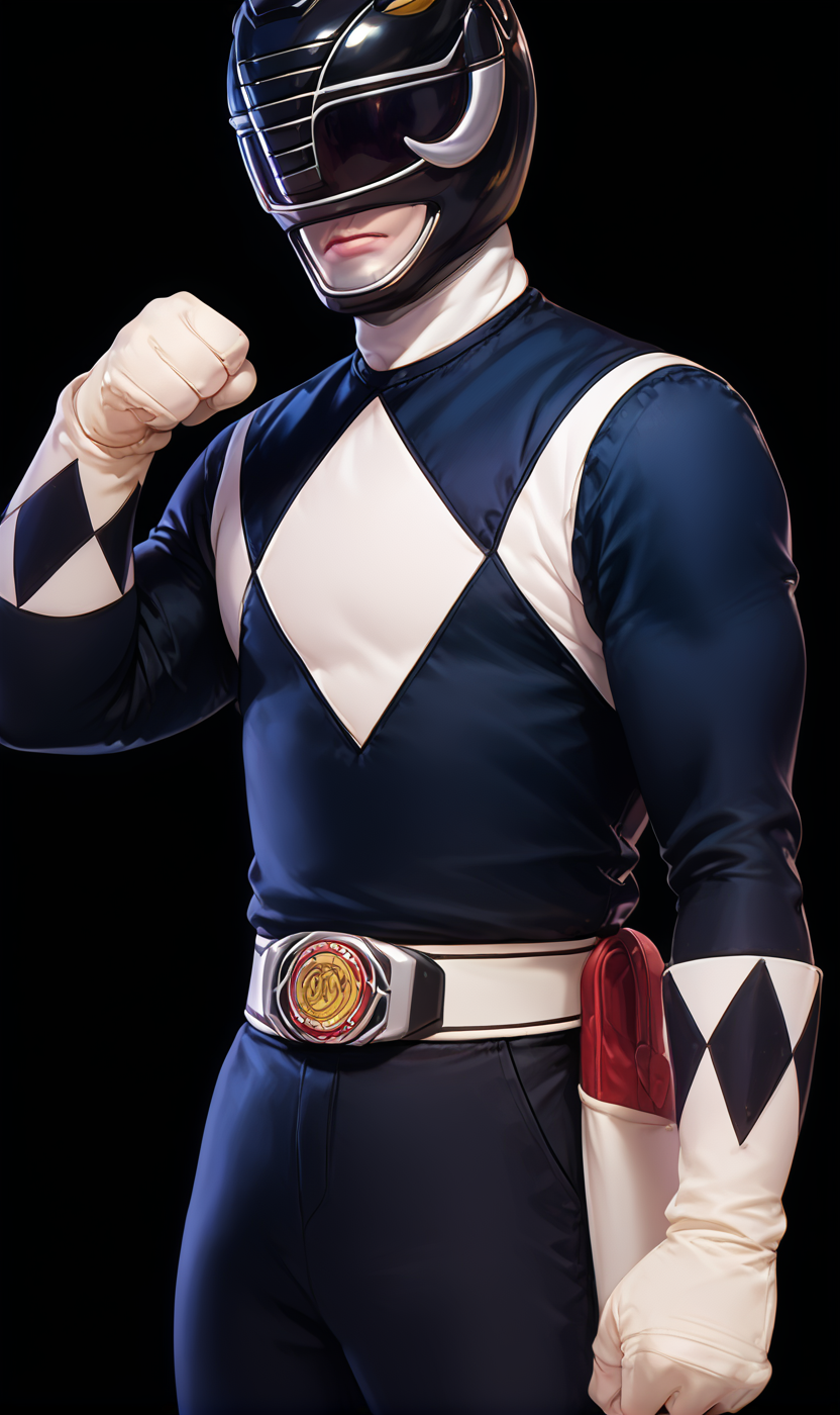 (score_9:0.9),score_8_up,score_7_up,anime style,rating_safe,(zPDXL),<lora:Black Ranger ponyXL v3.5:0.91>,black ranger,1boy,male focus,solo,clenched hands,black background,