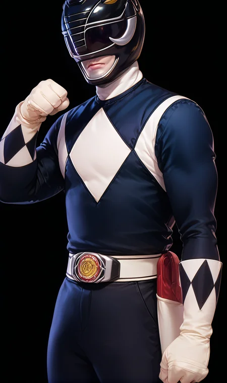 (score_9:0.9),score_8_up,score_7_up,anime style,rating_safe,(zPDXL),<lora:Black Ranger ponyXL v3.5:0.91>,black ranger,1boy,male focus,solo,clenched hands,black background,