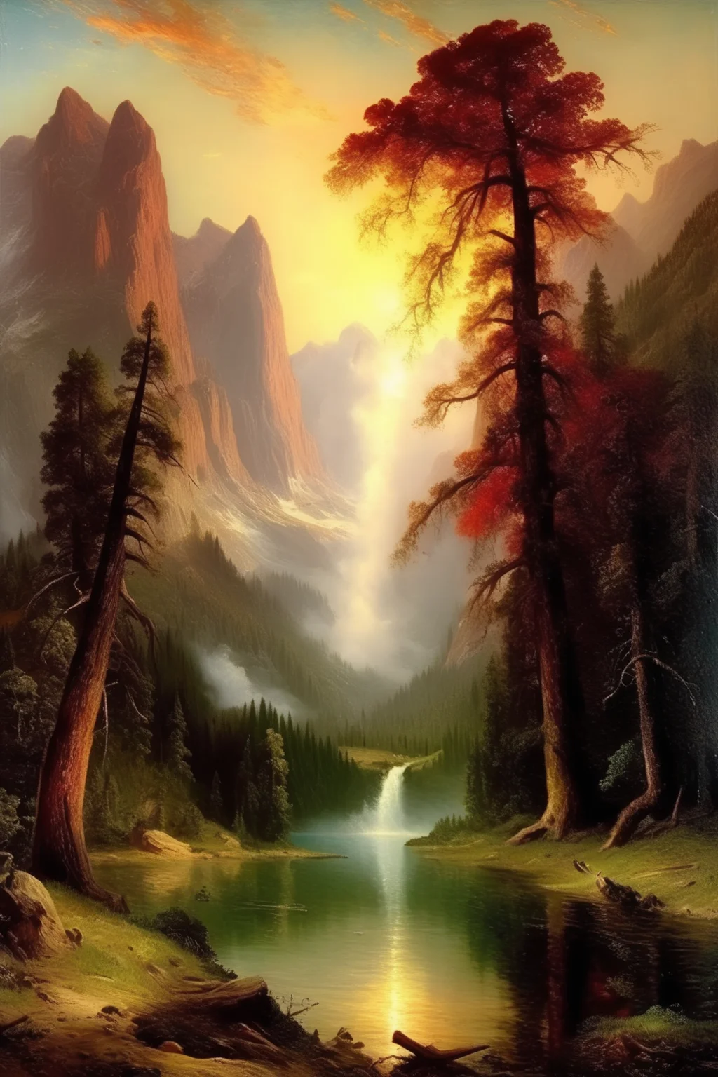 <lora:Thomas Moran Style:1>Thomas Moran Style - landscape pianting like albert bierstadt