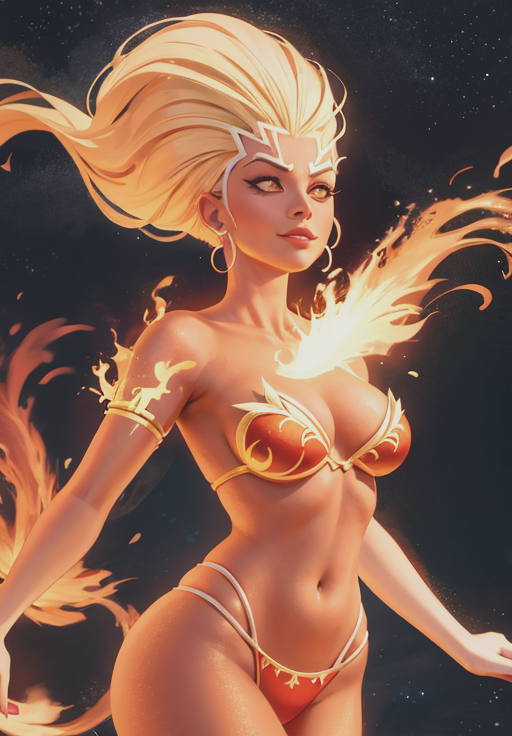 <lora:smite_sol:0.8>, smite_sol, smirk, space, sun, flame, fire,, (majestic, stunning, exquisite:1.3)