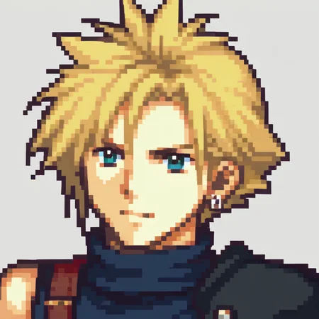 score_9, score_8_up, score_7_up, source_anime BREAK 1guy, solo,
<lora:zs_FEGBAPortraitsXL:1> fegbaportraits, portrait, white background, 
 <lora:cloudstrife-pdxl-nvwls-v1:1> defCloud, blonde hair, single earring, suspenders, shoulder armor, sleeveless turtleneck