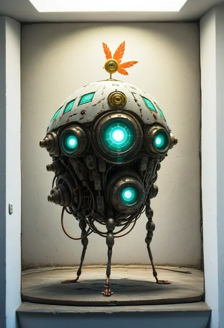robot chicken, sci-fi, sharp focus, studio photo, intricate details, highly detailed, intricate artwork, masterpiece, ominous, movie poster, golden ratio, trending on cgsociety, trending on artstation, highly detailed, vibrant, studio lighting, ultra realistic, bokeh, sharp features, evi@decrepPunk,