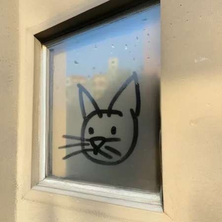 finart cat window drawing<lora:finart:1>