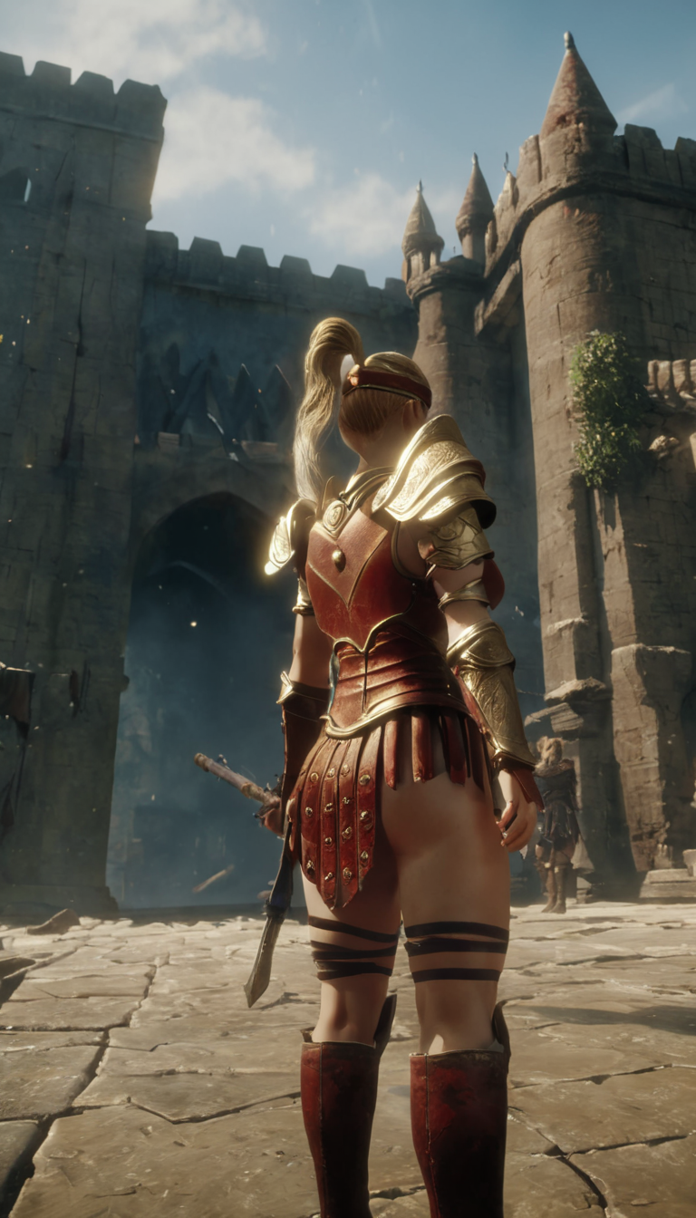 Cinematic scene, hero view, d2a amazon <lora:diablo_2_amazon_xl_v1:1>, action pose, detailed background, masterpiece, best quality, high quality, highres, absurdres