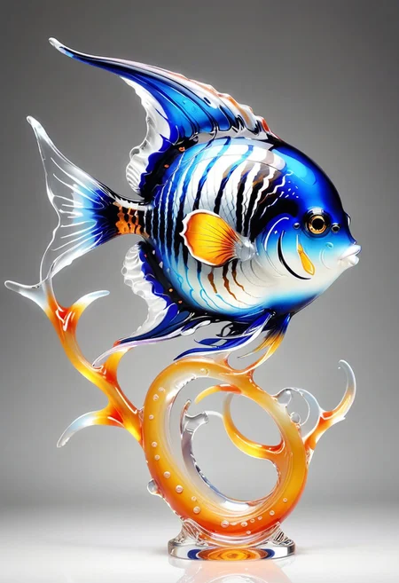 lazympos, murano_glass_style, angelfish, halo