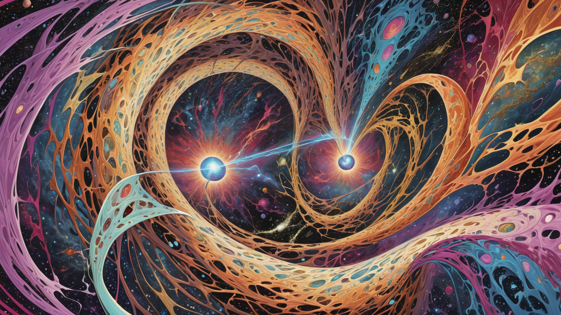 Abstract art, chaotic, swirling