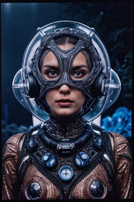 (analog photo:1.2),((dynamic pose:1.2),(dynamic camera),(amateur photo:1.3,art retouch,, analog photo),
(close-up) rodian alien Snorkeling ,alien planet,(sci-fi:1.5), spaceship, mineralogical fractal, mutation black petals, nuclear reactor interior, photorealistic surrealism tangka, (film grain:1.2), abstract collage, best quality, masterpiece
,(many details themed complex background:1.3) <lora:RodiantestSkin1:0.65>, ,(skin texture)),(midnight hour, high quality, film grain), (natural colors, correct white balance, color correction, dehaze,clarity), (natural colors, correct white balance, color correction, dehaze,clarity), Lomography Color Negative 400