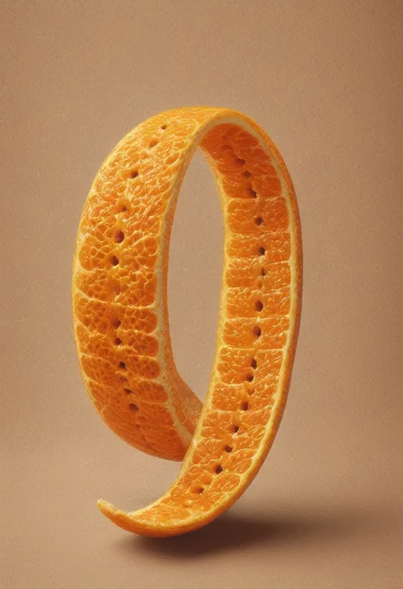 Sparkling orange leaf
