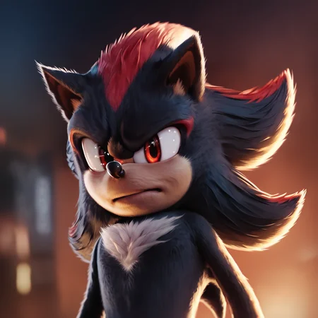 score_9_up, score_8_up, BREAK, no humans, ShadowtheEdgehog, 1boy, solo, black fur, red fur, furry male, furry mouth, animal ears, red eyes, upper body, depth of field, <lora:ShadowTheEdgehog_Movie3_PXL_Leaf1:1>, realistic, looking at viewer, night, moonlight,