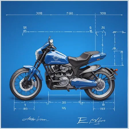 score_9, score_8_up, score_7_up, score_6_up, score_5_up, score_4_up, zPDXL2,source_anime,rating_questionable, <lora:Blueprint__Technical_Drawing:1> blu3print,technical drawing, white lines, blueprint, no humans, blue theme, motorcycle