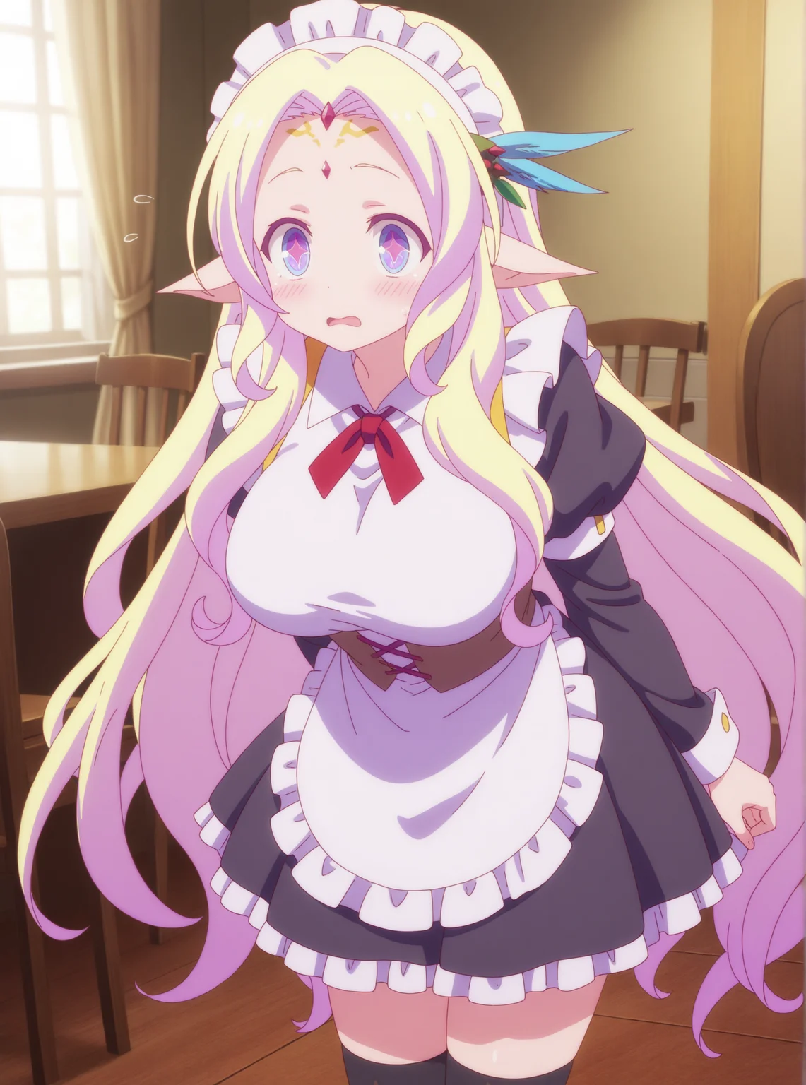 best quality,amazing quality,<lora:Fiel Nirvalen:1>,fiel nirvalen,maid,