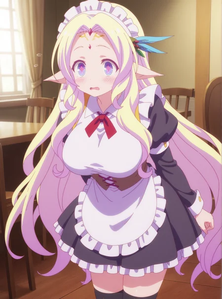 best quality,amazing quality,<lora:Fiel Nirvalen:1>,fiel nirvalen,maid,