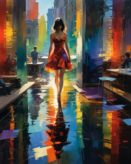 colorful prismatic refracted light, reflections, transparency, intense colors,  Fantasy, Chiaroscuro, Ben Aronson Style page 1024-8 4 10 large, masterful color choice, trending papers art on pinterest hd <lora:add-detail-xl:0.75> <lora:xl_more_art-full_v1:0.5>  <lora:Ben Aronson Style:1>