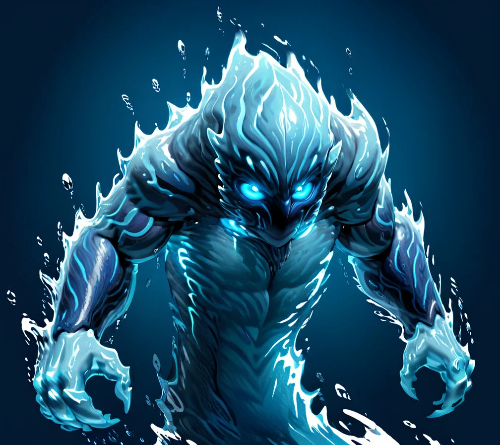 masterpiece,high resolution,detailed,
<lora:water_xl:0.8>
watermode, , blue skin, solo, no humans, , , water, glowing, transparent background, glowing eyes, blue theme