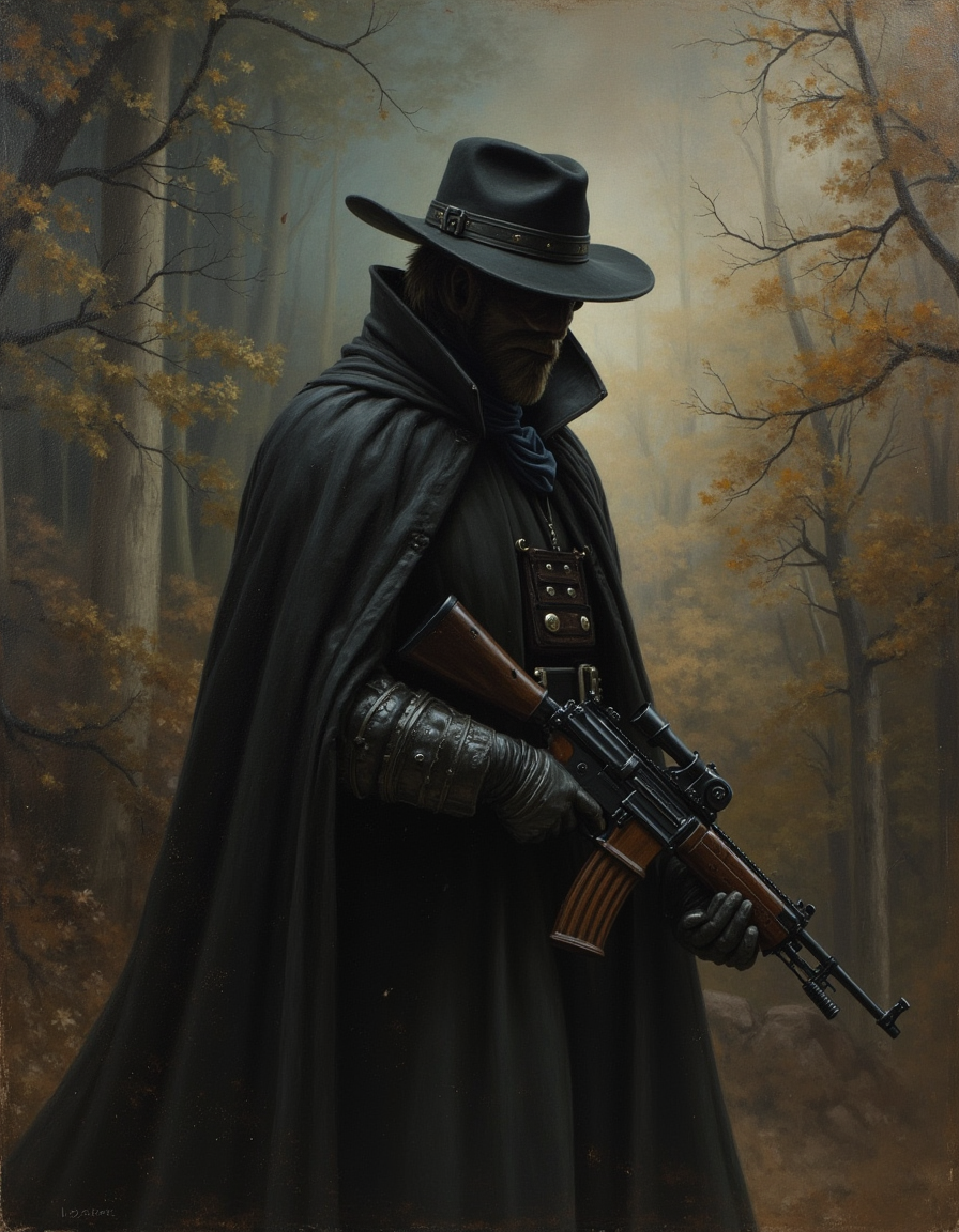 An atmospheric painting of a Spy