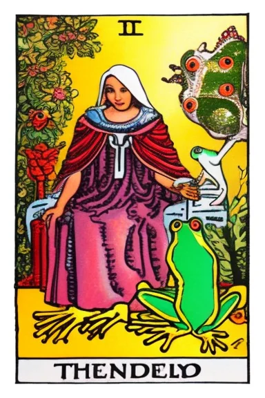 tarot card, the friendly frog