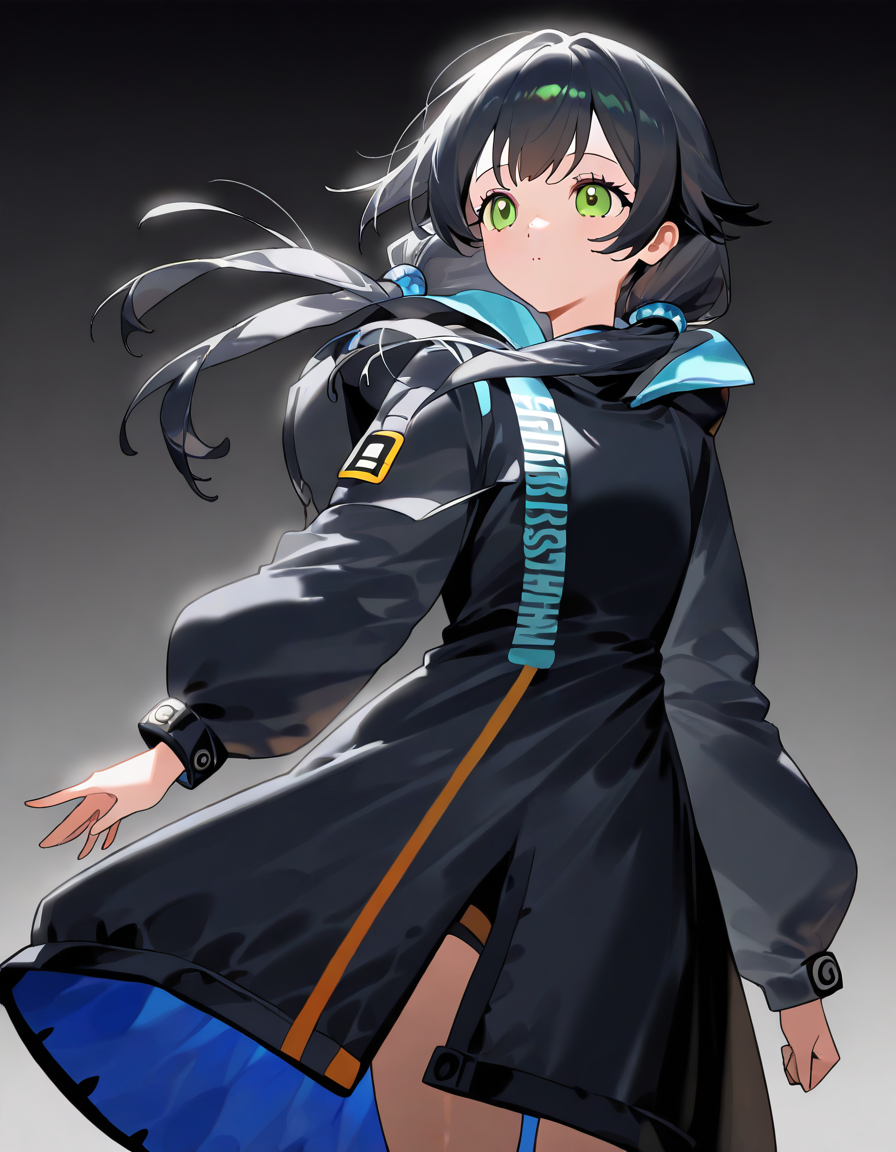 <lora:rhodesisland suit-000028:1.3>,(alternate costume:1.4),1girl,solo,simple background,(rhodesisland suit:1.1),(coat:1.1),<lora:rihefang:1>,rihefang,green eyes,black hair,, masterpiece, best quality, very aesthetic, absurdres,newest, incredibly absurdres,