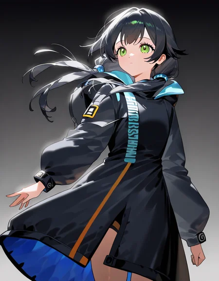 <lora:rhodesisland suit-000028:1.3>,(alternate costume:1.4),1girl,solo,simple background,(rhodesisland suit:1.1),(coat:1.1),<lora:rihefang:1>,rihefang,green eyes,black hair,, masterpiece, best quality, very aesthetic, absurdres,newest, incredibly absurdres,