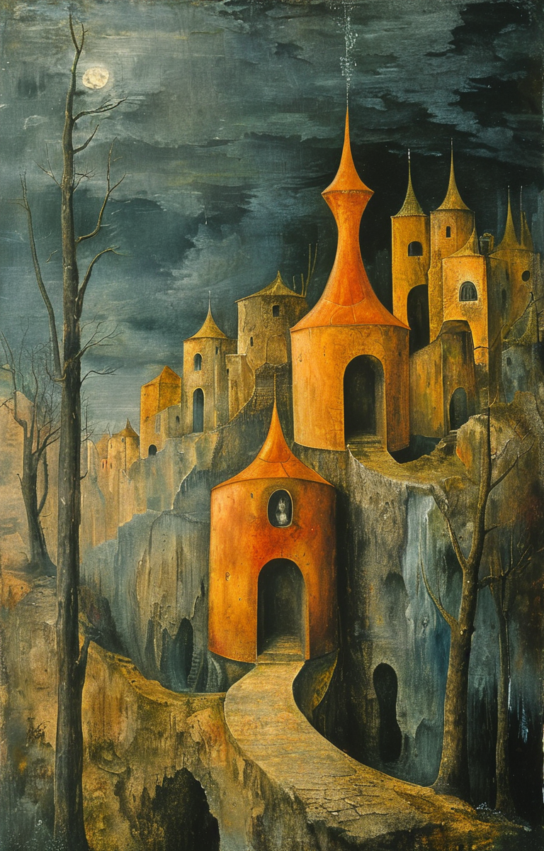 masterpiece,best quality,<lora:tbh180-sdxl:0.9>,illustration,style of Remedios Varo,