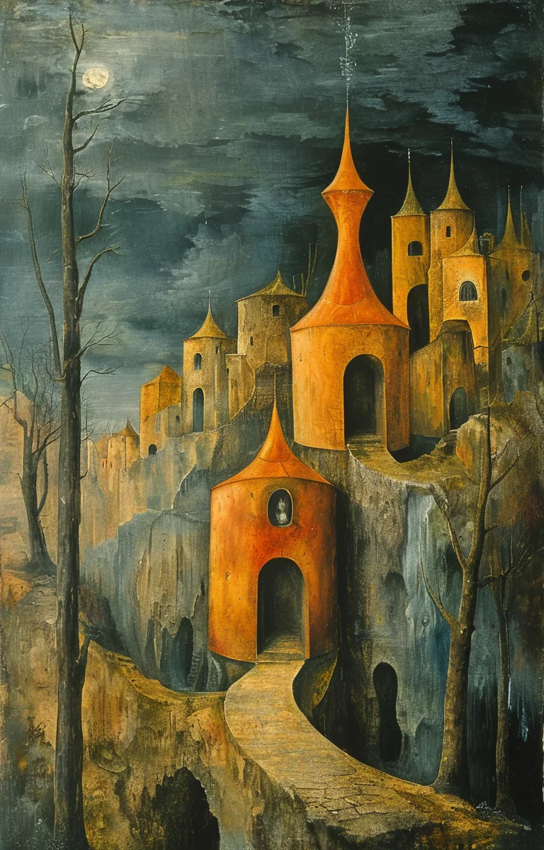 masterpiece,best quality,<lora:tbh180-sdxl:0.9>,illustration,style of Remedios Varo,