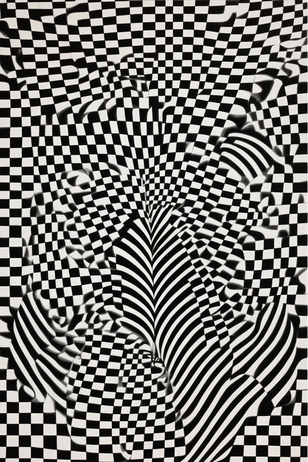 <lora:Op Art:1>Op Art - A geometric pattern that appears to be pulsating or vibrating, creating a sense of movement and depth, as the viewer's eyes are drawn to different areas of the design