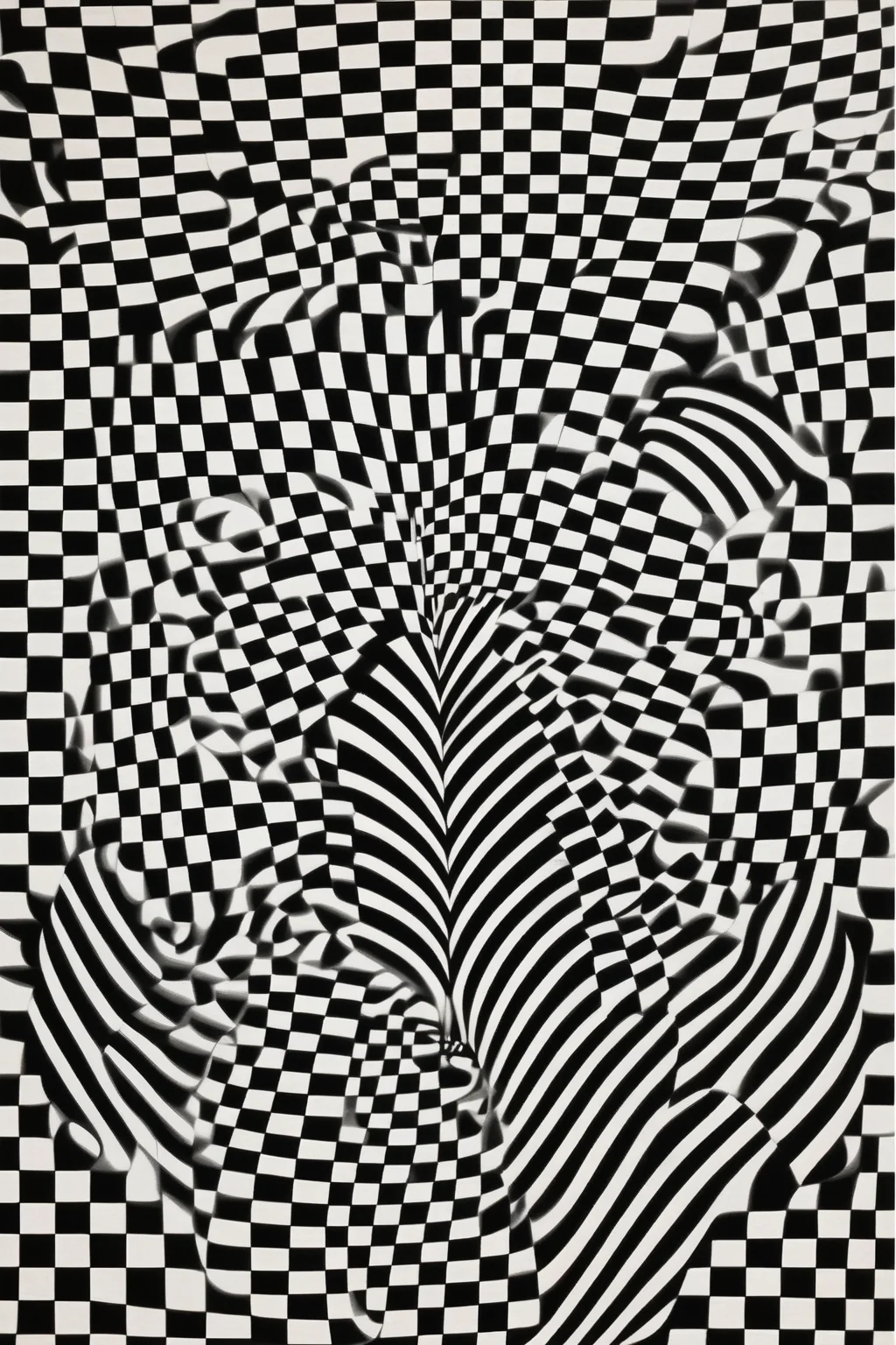 <lora:Op Art:1>Op Art - A geometric pattern that appears to be pulsating or vibrating, creating a sense of movement and depth, as the viewer's eyes are drawn to different areas of the design