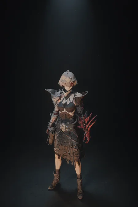 score_9, score_8_up, score_7_up, Arrisa, front view, full body, animation, standing with hands in front, suggesting submission,abyssal BREAK <lora:ARRISA-12:1>