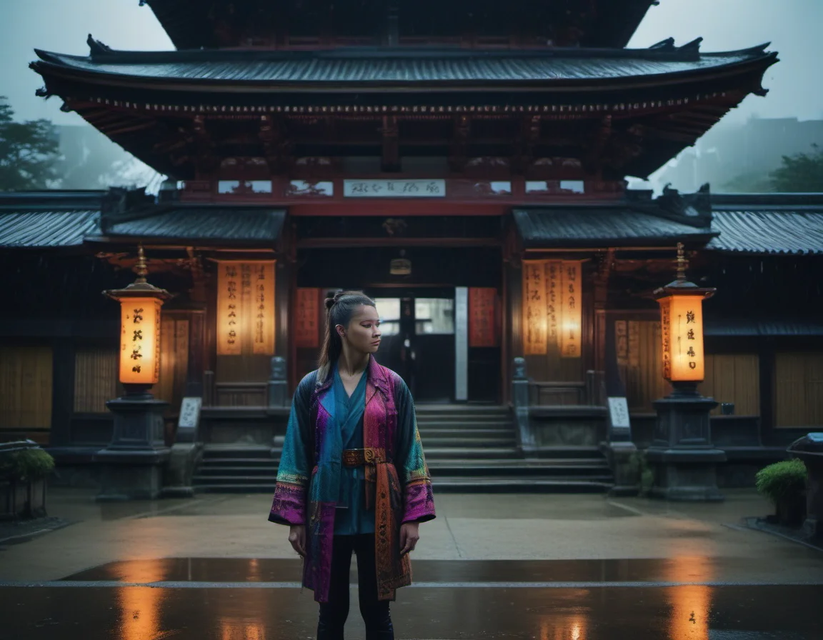 cinematic still japan2019 a girl in front of a temple with torri . emotional, harmonious, vignette, 4k epic detailed, shot on kodak, 35mm photo, sharp focus, high budget, cinemascope, moody, epic, gorgeous, film grain, grainy, japan2019 a girl in front of a temple with torri, cinematic light, dramatic atmosphere, detailed, intricate, sharp focus, elegant, confident, rich bright colors, winning, epic, fine detail, full background, inspired, colorful, illuminated, amazing, symmetry, great composition, focused, professional, artistic, new, best, creative, positive, unique, beautiful