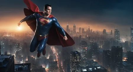 concept art of <lora:Metropolis City:1>
metropolis city a superman flying over a city at night, digital artwork, illustrative, painterly, matte painting, highly detailed