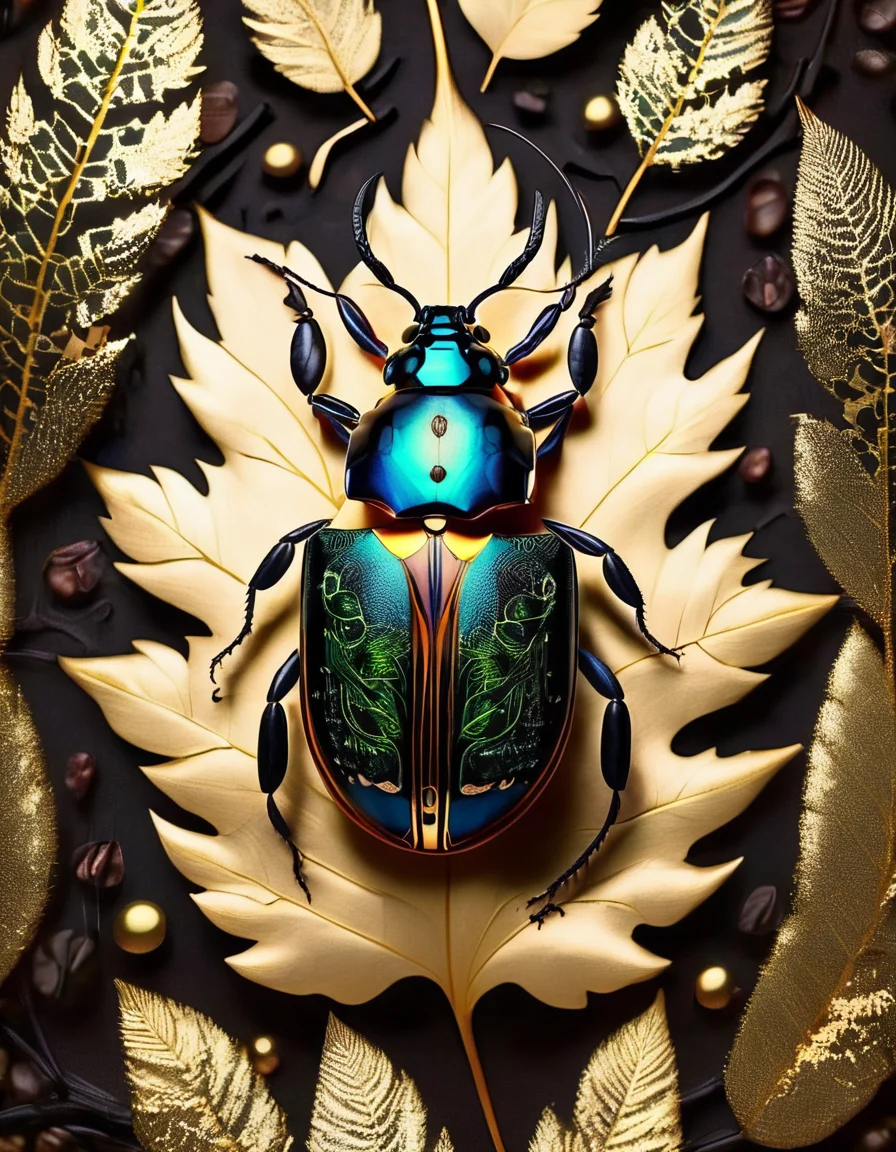 cinematic photo BugCraft, no humans, bug, antennae, leaf, from above, shadow, lying, outdoors, animal, bright, focus, elegant, intricate, elite, cinematic, shiny, colorful, deep background, highly detailed, complex, magical, epic, mystical, alive, united, symmetry, fine, polished, vivid, color, perfect, strong, marvelous, beautiful
<lora:HighTech_Insect:1>, , <lora:FILM_PHOTOGRAPHY_STYLE:0.25> . 35mm photograph, film, bokeh, professional, 4k, highly detailed