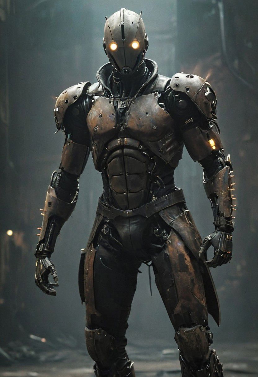 Blade Runner Style closeup, action pose, fists up, dynamic scene, Capture the intense science fiction spirit of a 1940s steampunk boxer looking like white skinned spike spiegel from cowboy bebeop equipped with advanced used looking exoskeleton technology, standing confidently in the ring with an eager gaze towards the camera. Illustrate the heightened power of the fighters as their exoskeleton-enhanced fists hover in the air, surrounded by a dimly lit, smoke-filled arena bathed in a muted yellow light. Explore the evolution of boxing with this futuristic twist, where the fusion of human skill and technological augmentation takes center stage.
foggy, atmospheric haze, 