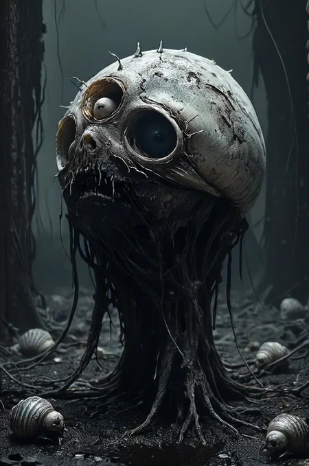 a travesty, a shell born dead, fabricated, relentless, walking in a nightmare, eerie, dark, <lora:Futuristic_Retro_Vibes:0.2>, <lora:Neon_Cyberpunk_Impressionism_SDXL:0.2>, <lora:EnvyNIghtmareXL01:0.2>, <lora:tbh219-sdxl:0.2> <lora:- SDXL - vanta-black_contrast_V3.0:0.2>