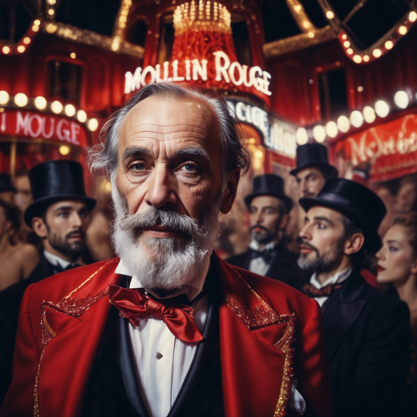 moulinrouge portrait of an old man with a beard<lora:moulinrouge:1>