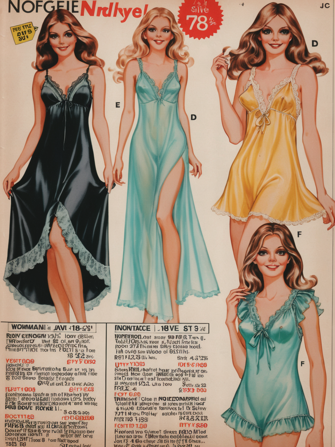 18 year old woman,  negligee ad fredricks79, <lora:fredricks70-v1.0-xl:1>