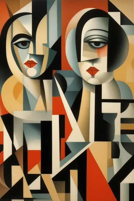 <lora:Jean Metzinger Style:1>Jean Metzinger Style - Inspired by the Cubist art movement, these patterns incorporate geometric shapes to represent more complex forms in a two-dimensional format.