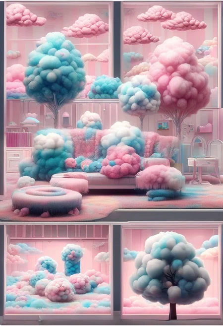 (anime), pink snake, cottoncandy, no human, (masterpiece), score_9